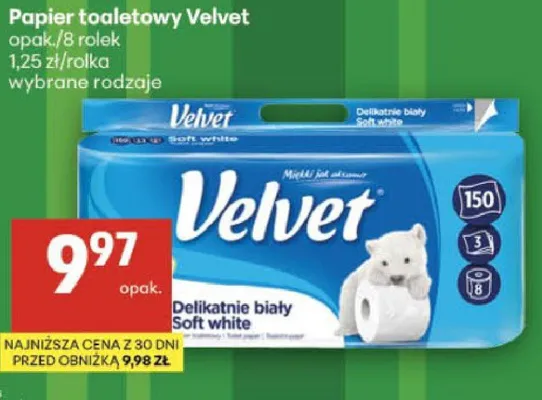 Papier toaletowy wybrane rodzaje promocja w Delikatesy Centrum