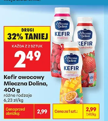 Kefir owocowy Mleczna Dolina promocja w Biedronka