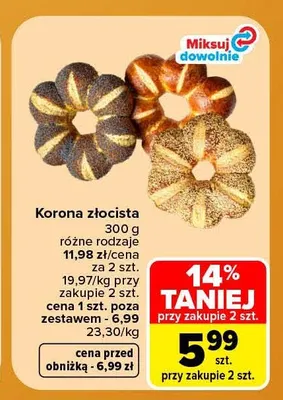 Korona złocista promocja w Carrefour Market