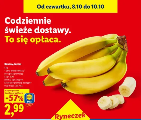 Banany luzem promocja w Lidl