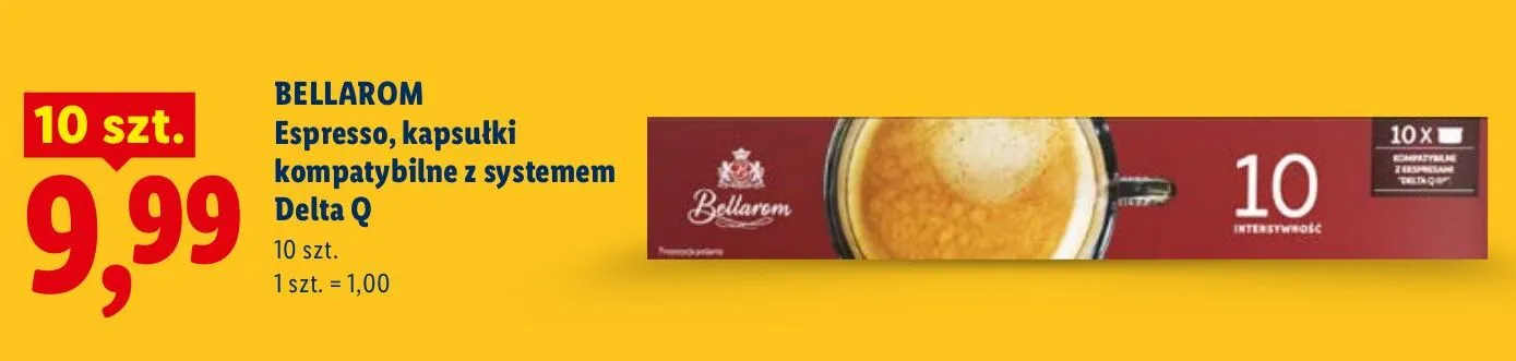 Espresso, kapsułki kompatybilne z systemem Delta Q promocja w Lidl