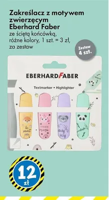 Zakreślacz z motywem zwierzęcym Eberhard Faber promocja w Tedi