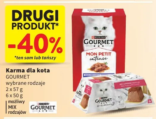 Karma dla kota Gourmet Mon Petit Intense wybrane rodzaje promocja w Intermarche