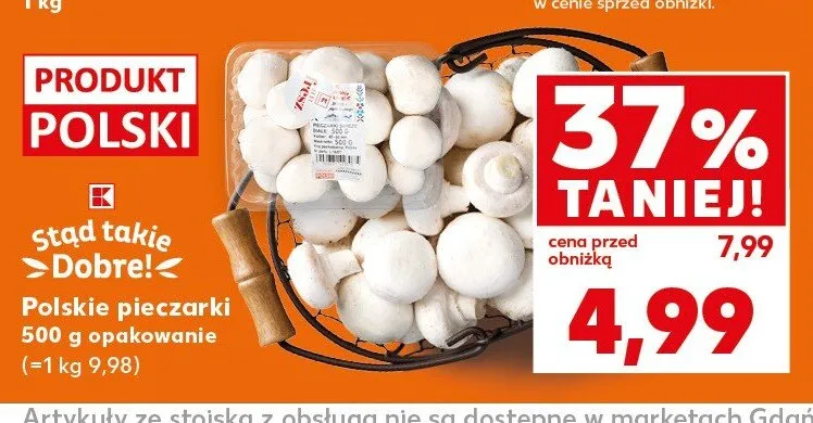 Pieczarki polskie Stąd takie >Dobre!< promocja w Kaufland