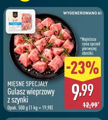Gulasz wieprzowy z szynki Mięsne Specjały promocja w Aldi