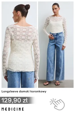 Longsleeve damski koronkowy MEDICINE promocja w Medicine