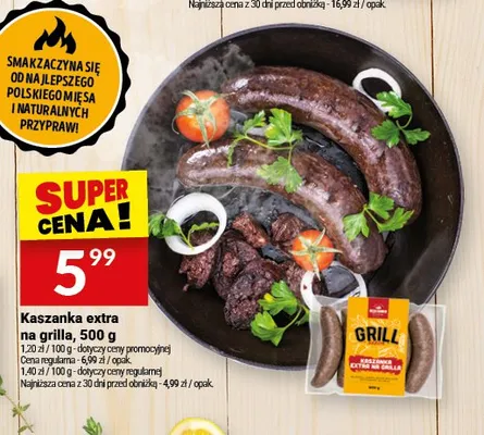 Kaszanka extra na grilla promocja w Twój Market
