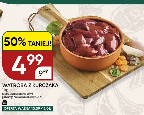 Wątroba z kurczaka promocja w Chata Polska