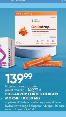 Suplement diety Colladrop Forte kolagen morski 10 000 mg Aura Herbals promocja w Super-Pharm