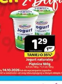 Jogurt naturalny Piątnica promocja w Delfin