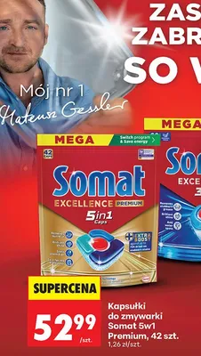 Kapsułki do zmywania Excellence Premium 5w1 42szt promocja w Biedronka