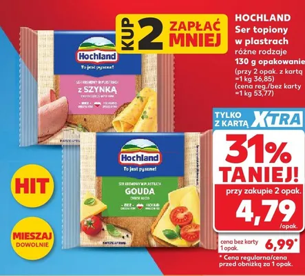 Ser topiony w plastrach Gouda Hochland promocja w Kaufland