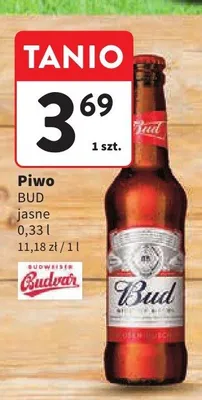 Piwo Bud jasne promocja w Intermarche