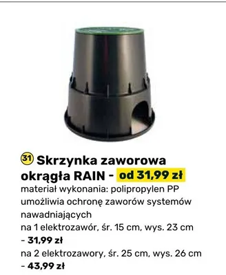 Skrzynka zaworowa okrągła RAIN promocja w Bricomarche