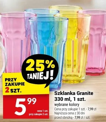 Szklanka Granite 330ml wybrane kolory promocja w Twój Market