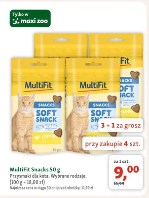 Przysmaki dla kota MultiFit Soft Snack Huhn promocja w MAXI ZOO