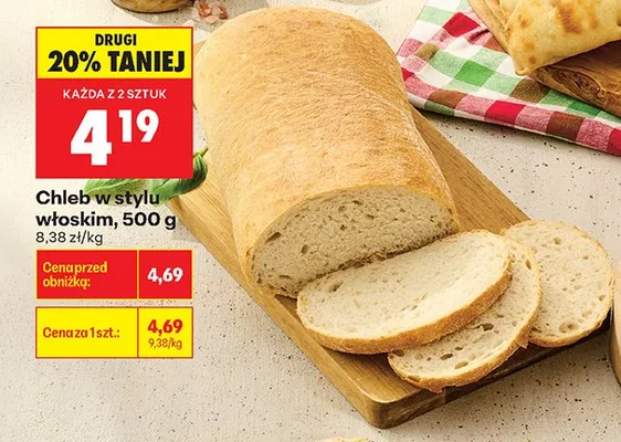 Chleb w stylu włoskim promocja w Biedronka