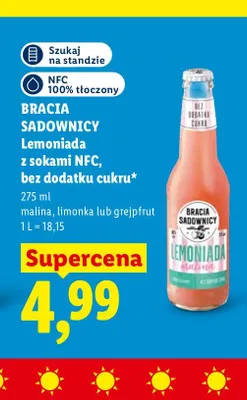 Lemoniada Bracia Sadownicy malina promocja w Lidl