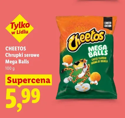 Chrupki serowe Cheetos Mega Balls promocja w Lidl
