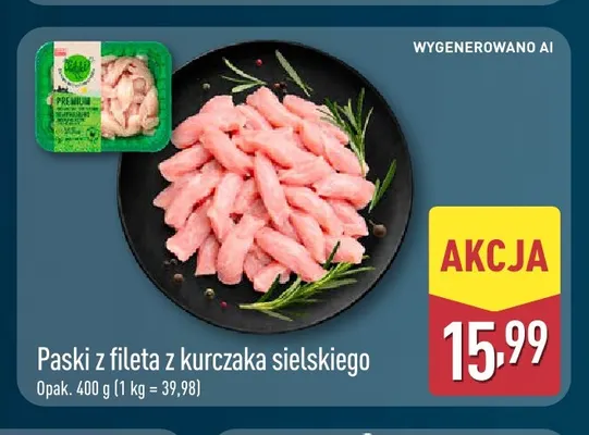 Paski z fileta z kurczaka sielskiego Kurczak Sielski promocja w Aldi