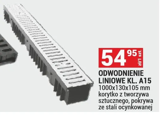Odwodnienie liniowe kl. A15 promocja w Merkury Market
