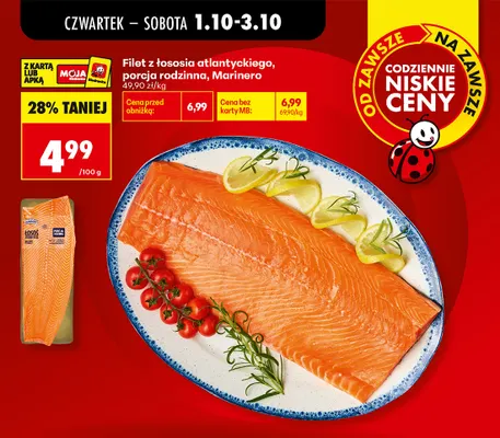 Filet z łososia atlantyckiego porcja rodzinna Marinero promocja w Biedronka