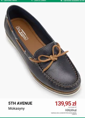 Mokasyny 5th Avenue promocja w Deichmann
