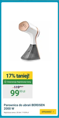 Parownica do ubrań Berdsen promocja w ERLI