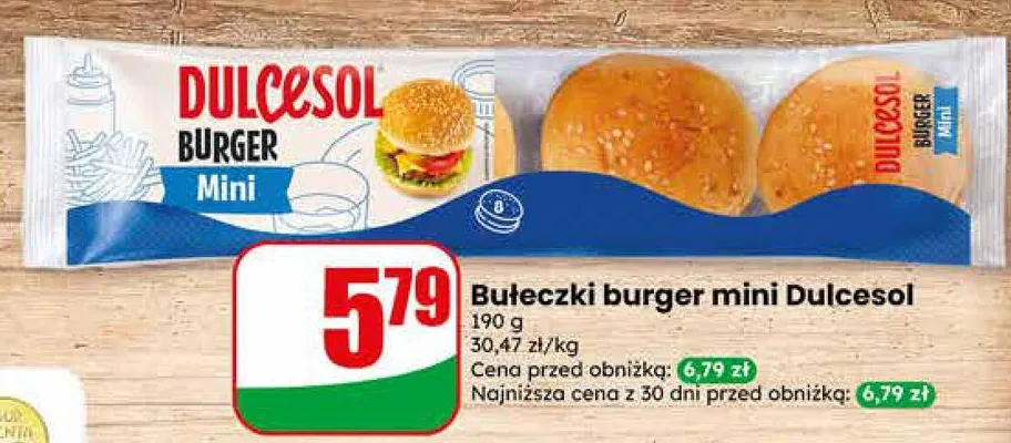 Bułeczki burger mini Dulcesol promocja w Dino