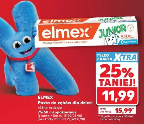 Pasta do zębów dla dzieci Elmex Junior promocja w Kaufland