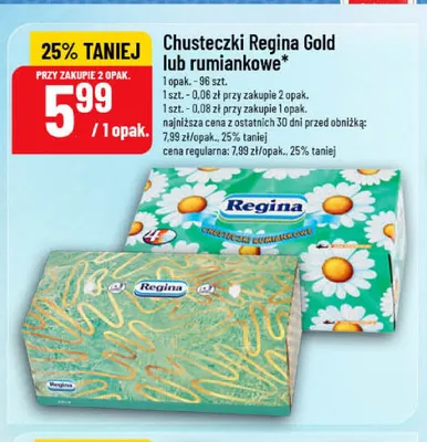 Chusteczki Regina Gold promocja w POLOmarket