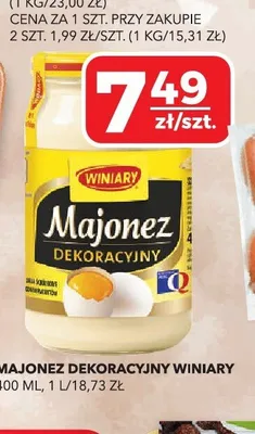 Majonez dekoracyjny Winiary promocja w Top Market