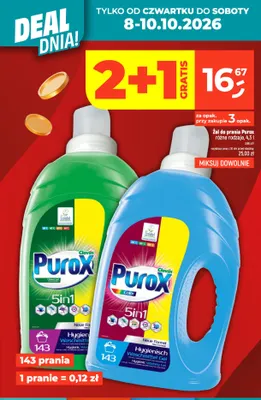Żel do prania Purox Universal promocja w Dealz