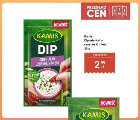 Dip Kamis orientalny czosnek i mięta promocja w Dino