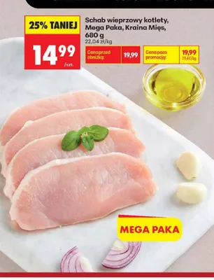 Schab wieprzowy kotlety Mega Paka Kraina Mięs promocja w Biedronka