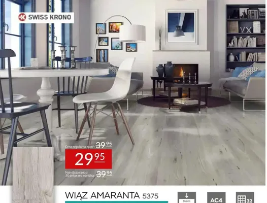 Panele laminowane Swiss Krono Wiąz Amaranta 5375 promocja w Abra Meble