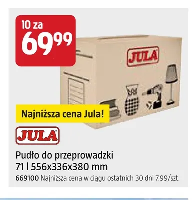 Pudło do przeprowadzki 71 l 556x336x380 mm Jula promocja w Jula