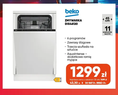 Zmywarka DIS46120 Beko promocja w Max Elektro
