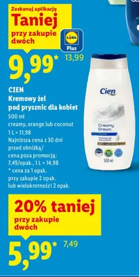 Kremowy żel pod prysznic dla kobiet promocja w Lidl