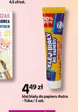 Klej biały do papieru Astra Tuba promocja w Empik