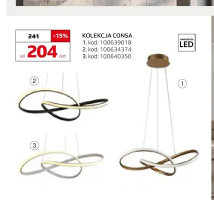 Lampa Consa 2 Italux promocja w Komfort