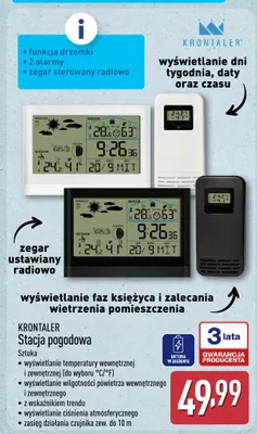 Stacja pogodowa KRONTALER promocja w Aldi