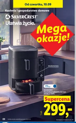 Dwustrefowa frytkownica Silvercrest 2470W 2x4,75 l promocja w Lidl