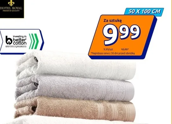 Ręcznik 50x100 cm promocja w Action
