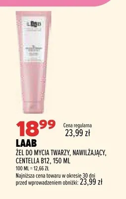 Żel do mycia twarzy nawilżający Centella B12 Laab promocja w Drogerie Natura