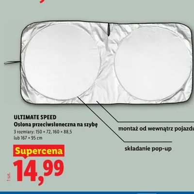 Osłona przeciwsłoneczna na szybę ULTIMATE SPEED promocja w Lidl
