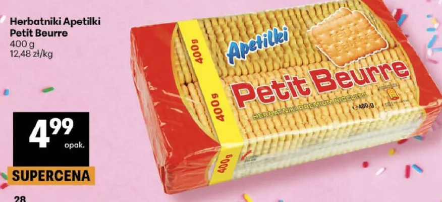 Herbatniki Apetilki Petit Beurre promocja w Delikatesy Centrum