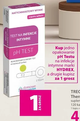 Jednorazowy domowy test do badania pH pochwy Hydrex promocja w Hebe