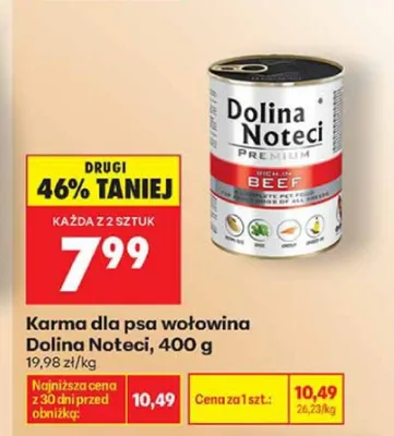 Karma dla psa wołowina Dolina Noteci promocja w Biedronka