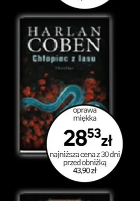 Książka Chłopiec z lasu Harlan Coben promocja w Empik